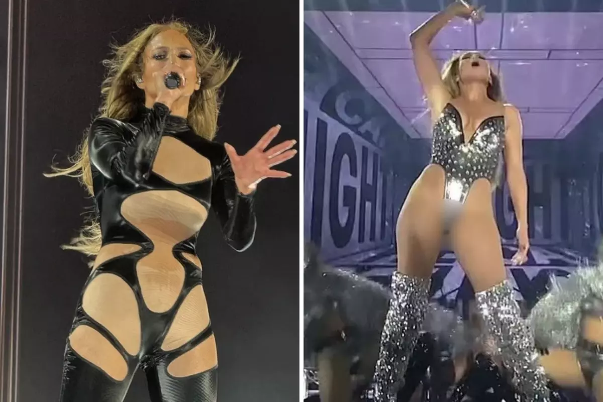 Jennifer Lopez, sahnede giydiği cesur kıyafetiyle ağızları açık bıraktı