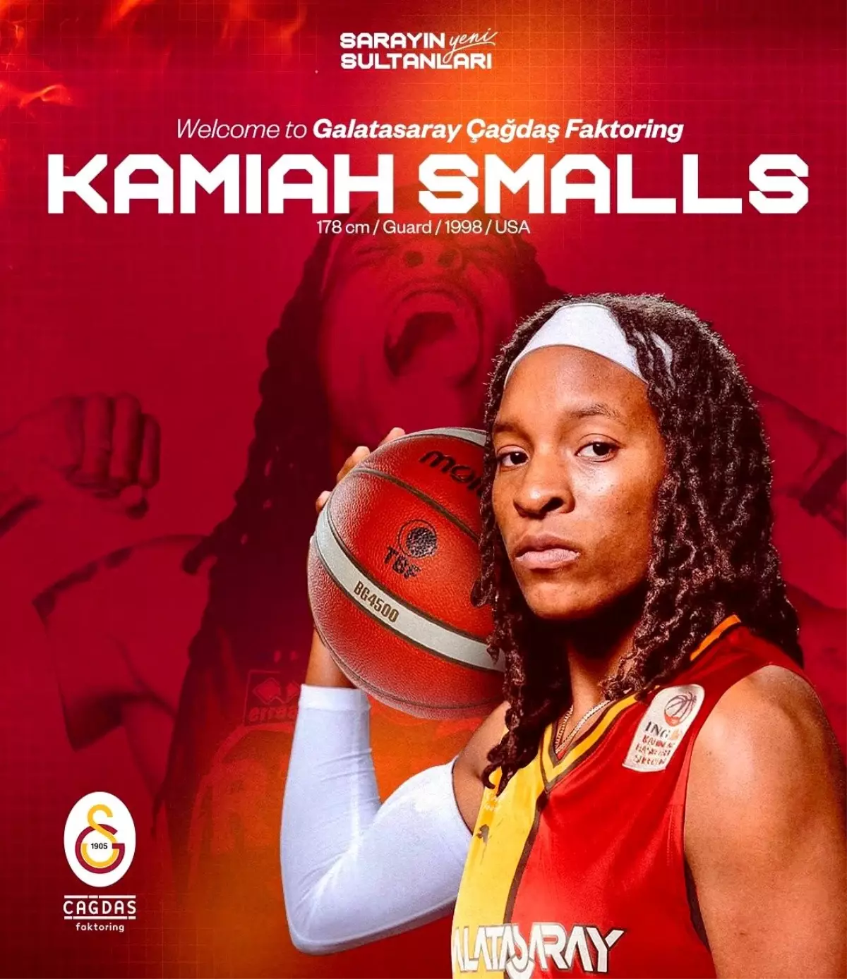 Galatasaray Kadın Basketbol Takımı, Kamiah Smalls ile Anlaştı