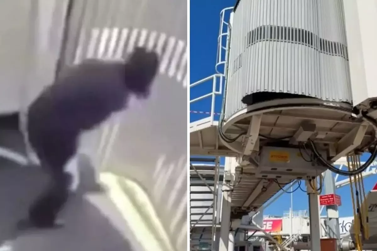 Körükten düşen kadın havalimanı çalışanı ağır yaralandı