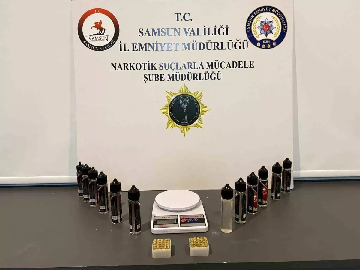 Samsun'da Uyuşturucu Operasyonu: Likit Esrar ve Silah Malzemeleri Ele Geçirildi