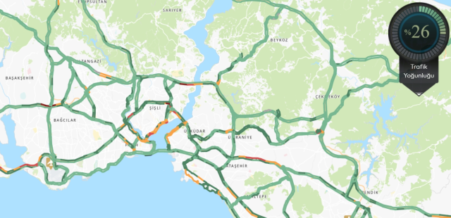 Trafik durumu haritası (CANLI) 11 Haziran İstanbul'da trafik yoğunluğu yüzde kaç?