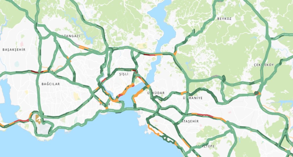 Trafik durumu haritası (CANLI) 11 Haziran İstanbul'da trafik yoğunluğu yüzde kaç?