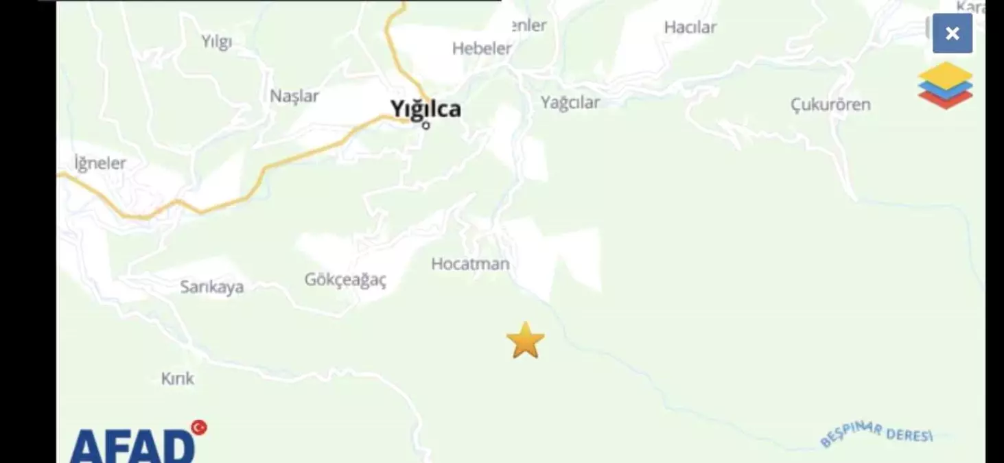 Düzce'de 3.3 Büyüklüğünde Deprem Meydana Geldi