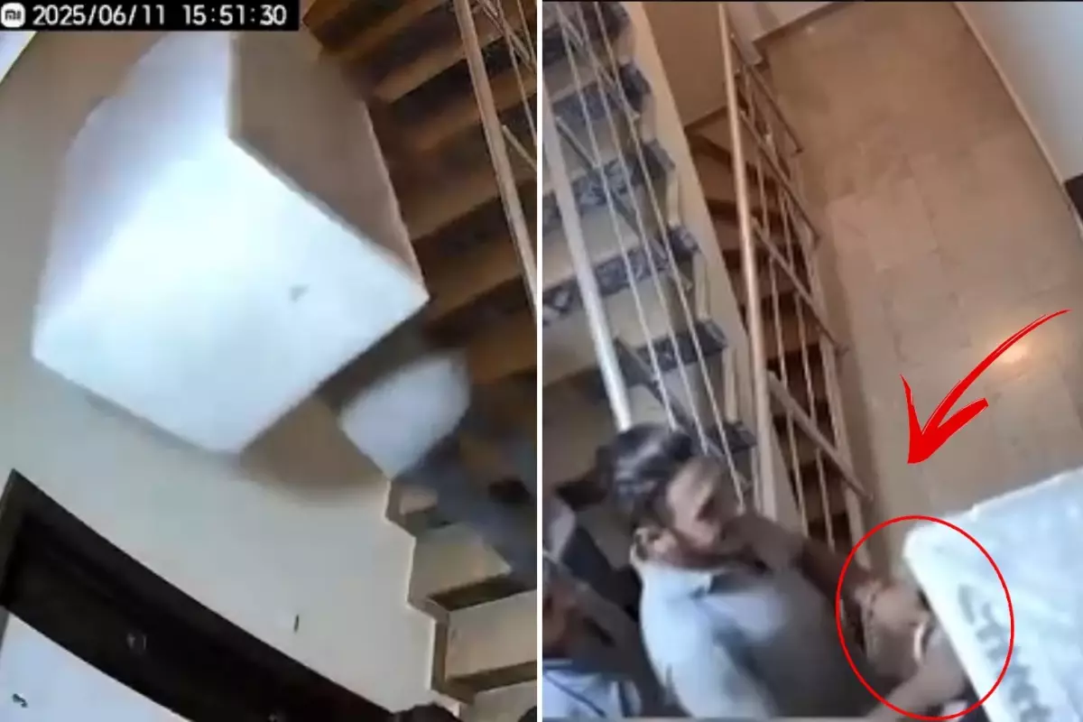 Beyaz eşya getirdikleri apartmandan terlik çalıp gittiler