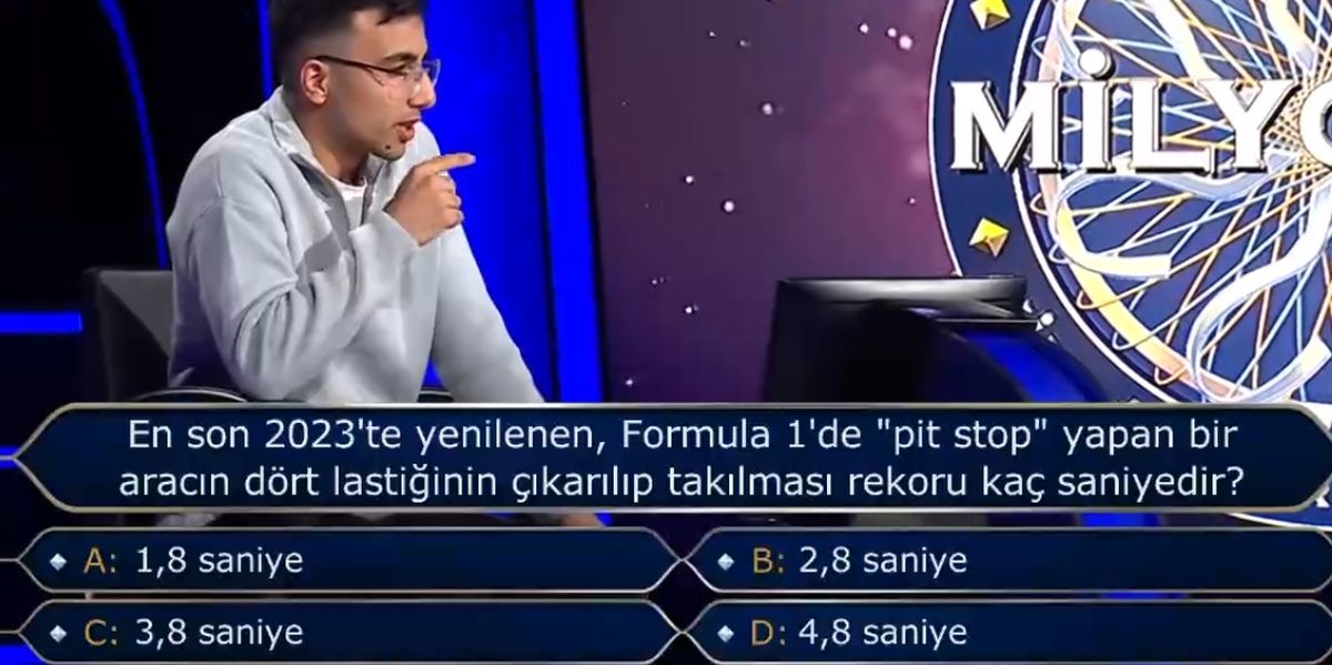 En son 2023'te yenilenen Formula 1'de pit stop yapan bir aracın dört lastiğinin çıkarılıp takılması rekoru kaç saniyedir?