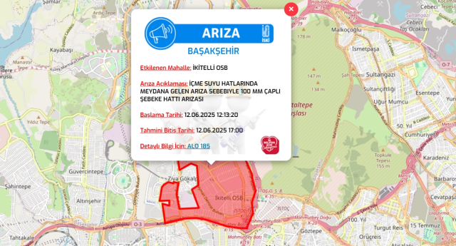 İstanbul BAŞAKŞEHİR su kesintisi! 12-13 Haziran İSKİ Başakşehir su kesintisi ne zaman bitecek, sular ne zaman gelecek?