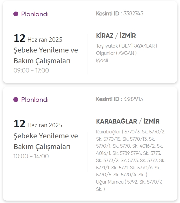İzmir GEDİZ elektrik kesintisi! 12 Haziran İzmir'de elektrik kesintisi ne zaman bitecek, elektrikler ne zaman gelecek?
