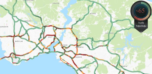 Trafik durumu haritası (CANLI) 12 Haziran İstanbul'da trafik yoğunluğu yüzde kaç?