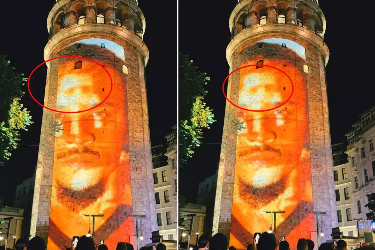 Galatasaray'ın ışık şovunda dikkat çeken detay