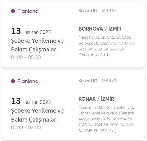 İzmir GEDİZ elektrik kesintisi! 13 Haziran İzmir'de elektrik kesintisi ne zaman bitecek, elektrikler ne zaman gelecek?