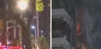 Tel Aviv'de İran'ın vurduğu binada yangın çıktı