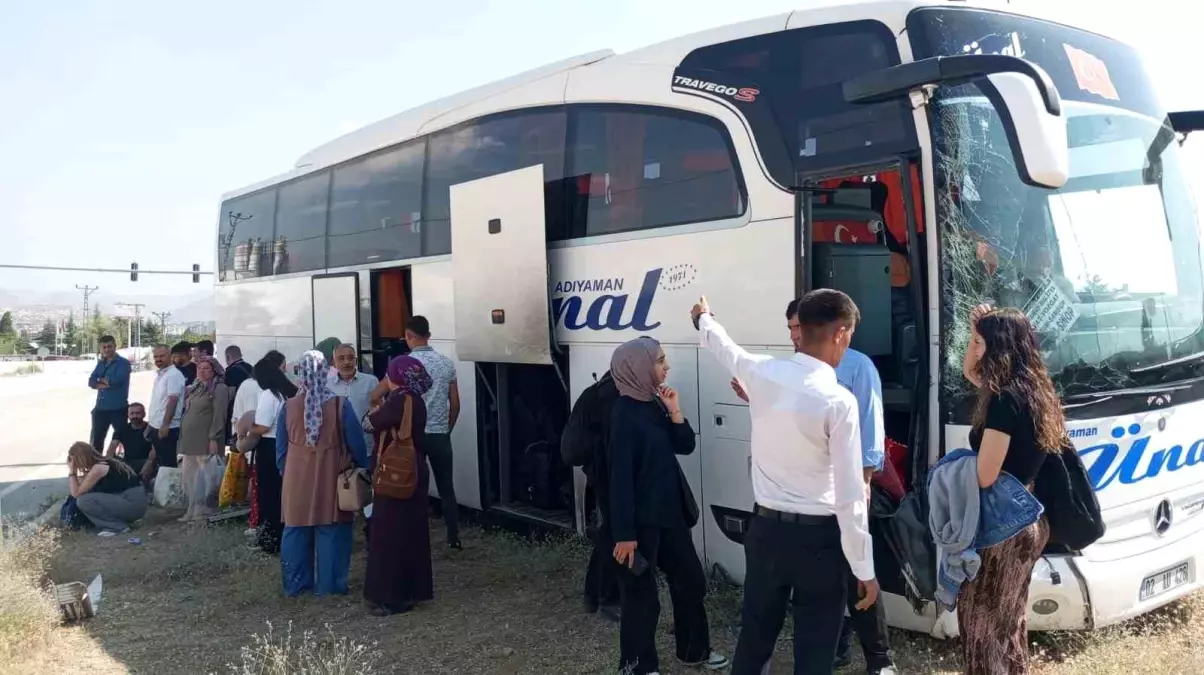 Malatya-Sivas Yolunda Otobüs ile Kamyonet Çarpıştı: 1 Yaralı