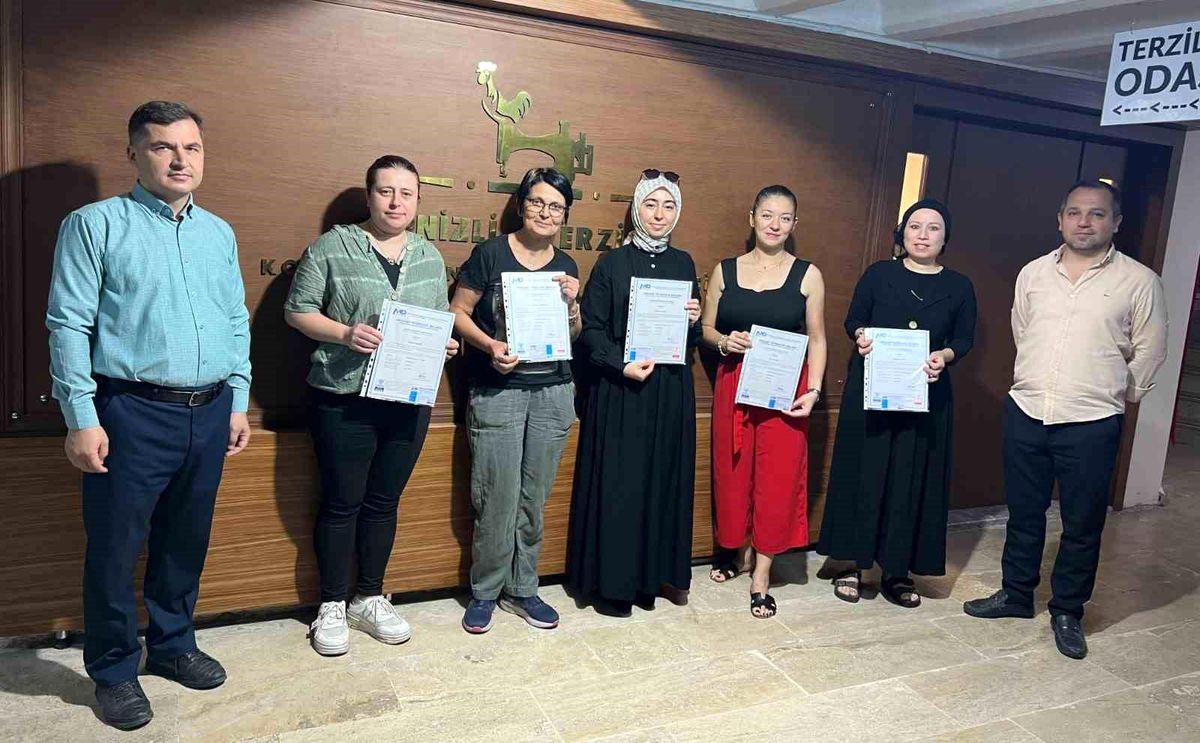 Denizli'de Terzilere Uluslararası Mesleki Yeterlilik Belgesi