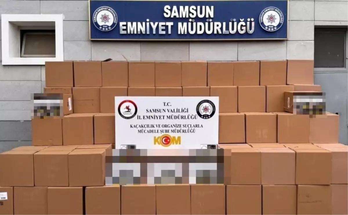 Samsun'da Kaçak Makaron Operasyonu: 2 Milyon 862 Bin Adet Ele Geçirildi
