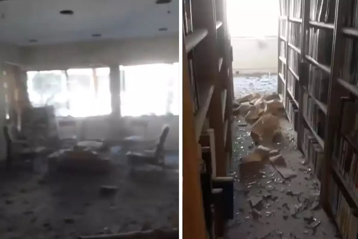 İsrai'den İran Dışişleri Bakanlığı binasına saldırı! Yıkım böyle görüntülendi
