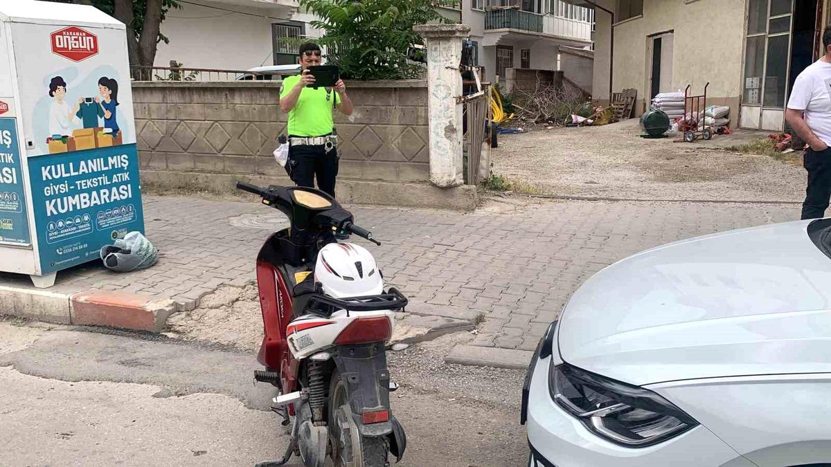 Karaman'da Elektrikli Bisiklet Kazası: Sürücü Yaralandı
