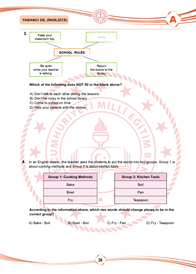 LGS soru cevapları! 2025 LGS Türkçe, Matematik, Fen Bilimleri, İnkılap Tarihi, İngilizce, Din Kültürü SÖZEL -SAYISAL soru cevapları PDF indir – oku!