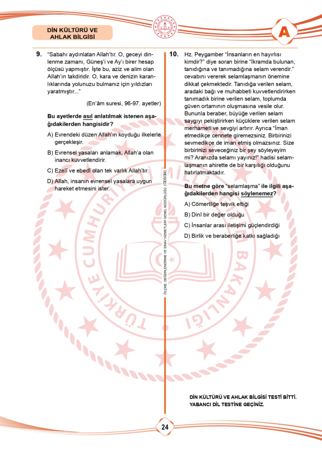 LGS soru cevapları! 2025 LGS Türkçe, Matematik, Fen Bilimleri, İnkılap Tarihi, İngilizce, Din Kültürü SÖZEL -SAYISAL soru cevapları PDF indir – oku!