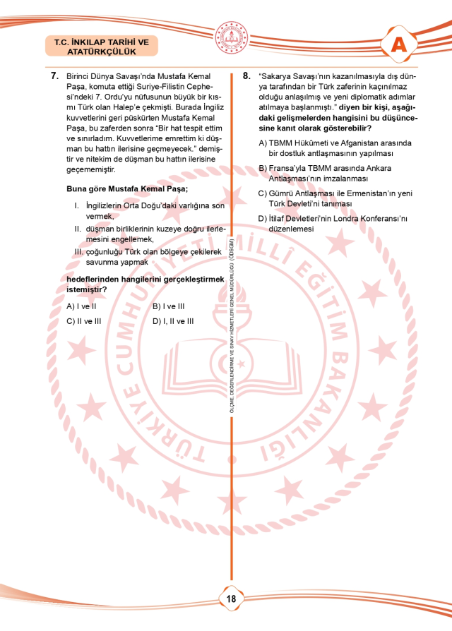 LGS soru cevapları! 2025 LGS Türkçe, Matematik, Fen Bilimleri, İnkılap Tarihi, İngilizce, Din Kültürü SÖZEL -SAYISAL soru cevapları PDF indir – oku!