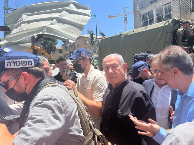Netanyahu emerged from the shelter after the backlash