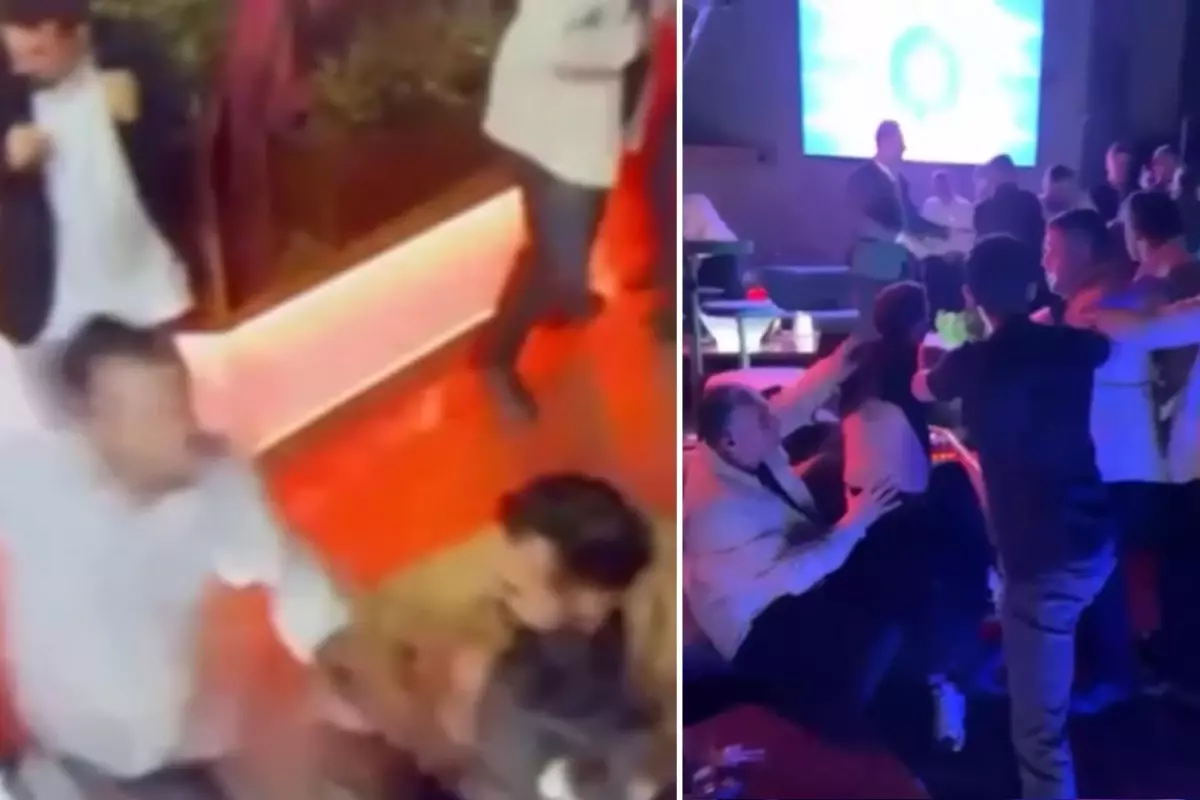 Otelin terasında silahlı 'şampanya' kavgası