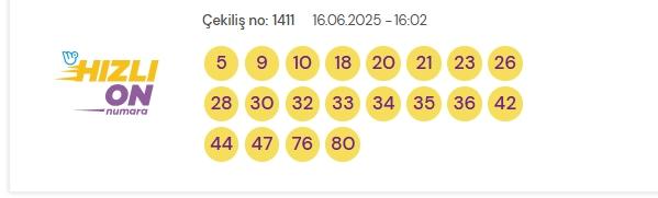 Hızlı On Numara sonuçları açıklandı! 16 Haziran Pazartesi Hızlı 10 Numara sonuçları nereden nasıl öğrenilir? Hızlı On Numara nedir, nasıl oynanır?
