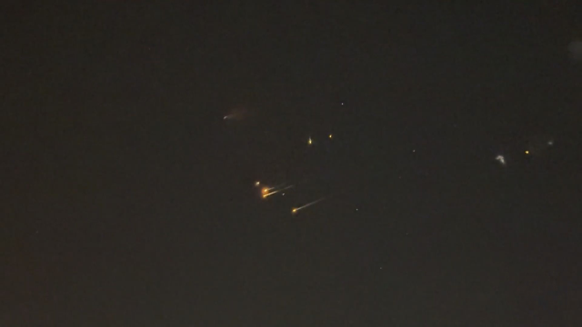 Missiles fired from Iran towards Israel in the skies of Bethlehem!