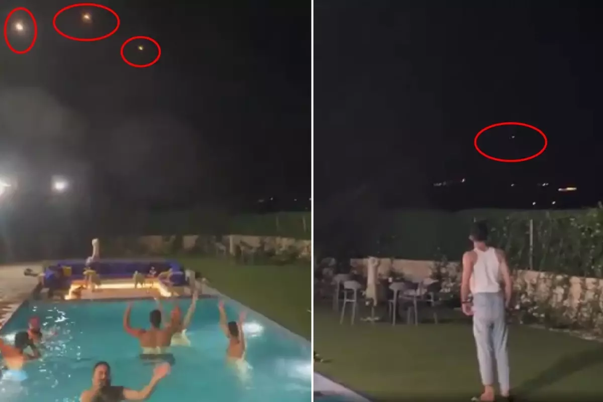 İran'dan İsrail'e atılan füzeleri tezahüratlarla izlediler