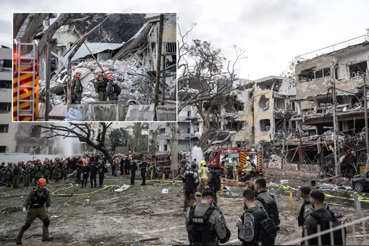 İran'ın gece balistik füzelerle vurduğu Tel Aviv'den ilk görüntüler