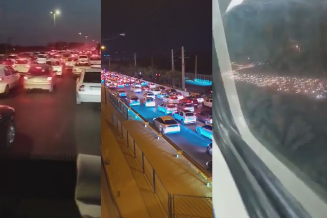Escape from Tehran! A queue stretching for kilometers formed