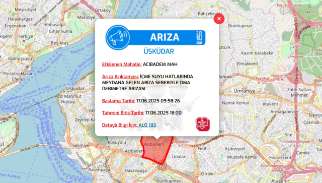 İstanbul ÜSKÜDAR su kesintisi! 17-18 Haziran İSKİ Üsküdar su kesintisi ne zaman bitecek, sular ne zaman gelecek?