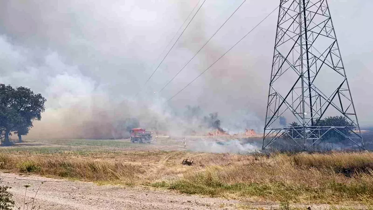 Çanakkale'de Tarım Arazisinde Yangın Kontrol Altına Alındı