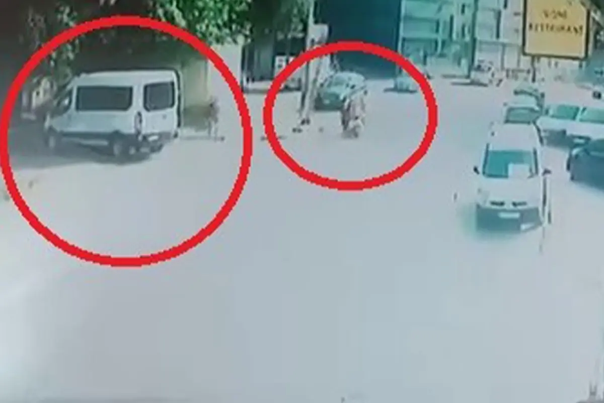 Kuryeye tekme tokat saldırı