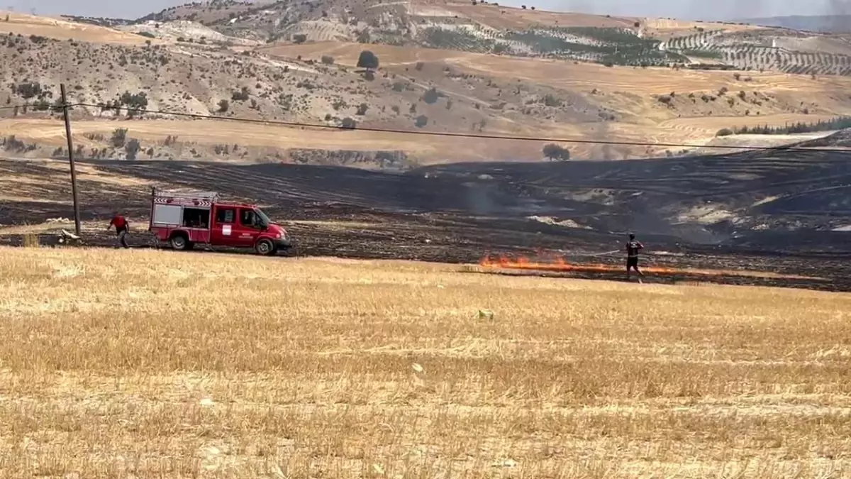 Adıyaman'da Anız Yangını Kontrol Altına Alındı