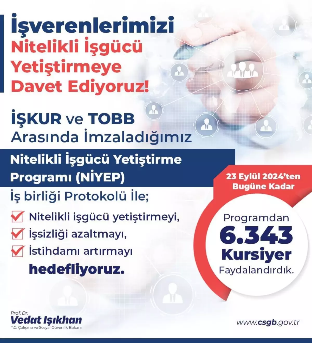 Nitelikli İşgücü Yetiştirme Programı'ndan 6 bin 343 Kursiyer Faydalandı
