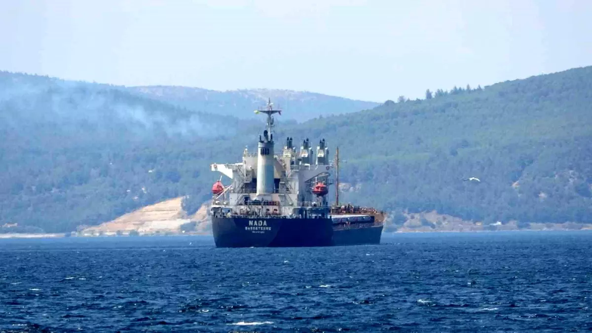 Çanakkale Boğazı'nda Yük Gemisi Makine Arızası Yaşadı