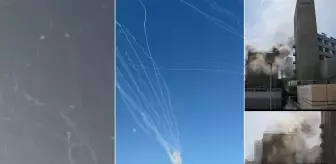 İran'ın İsrail'i vurduğu anlar canlı yayına yansıdı