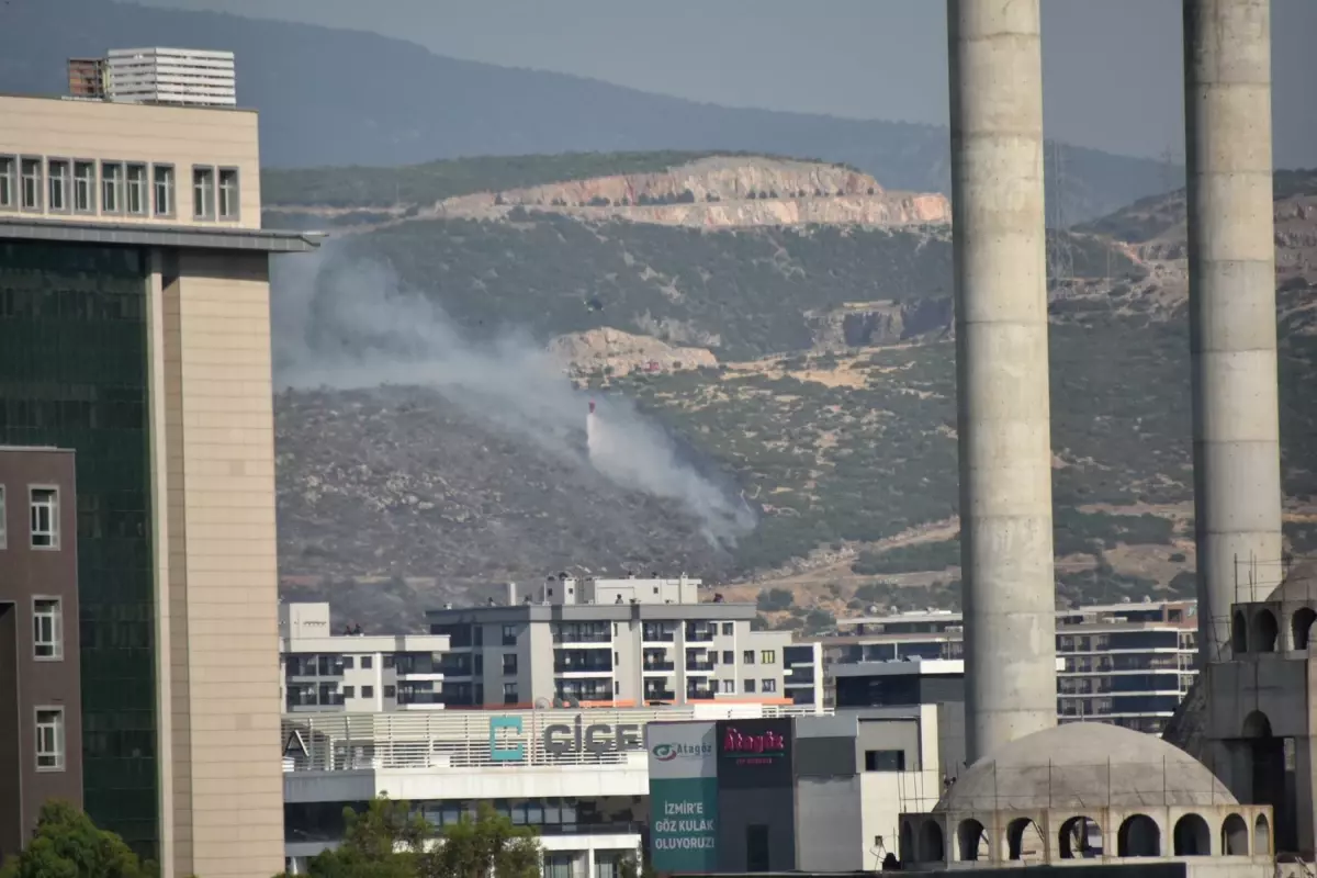 İzmir Bornova'da Maki Yangını Çıktı