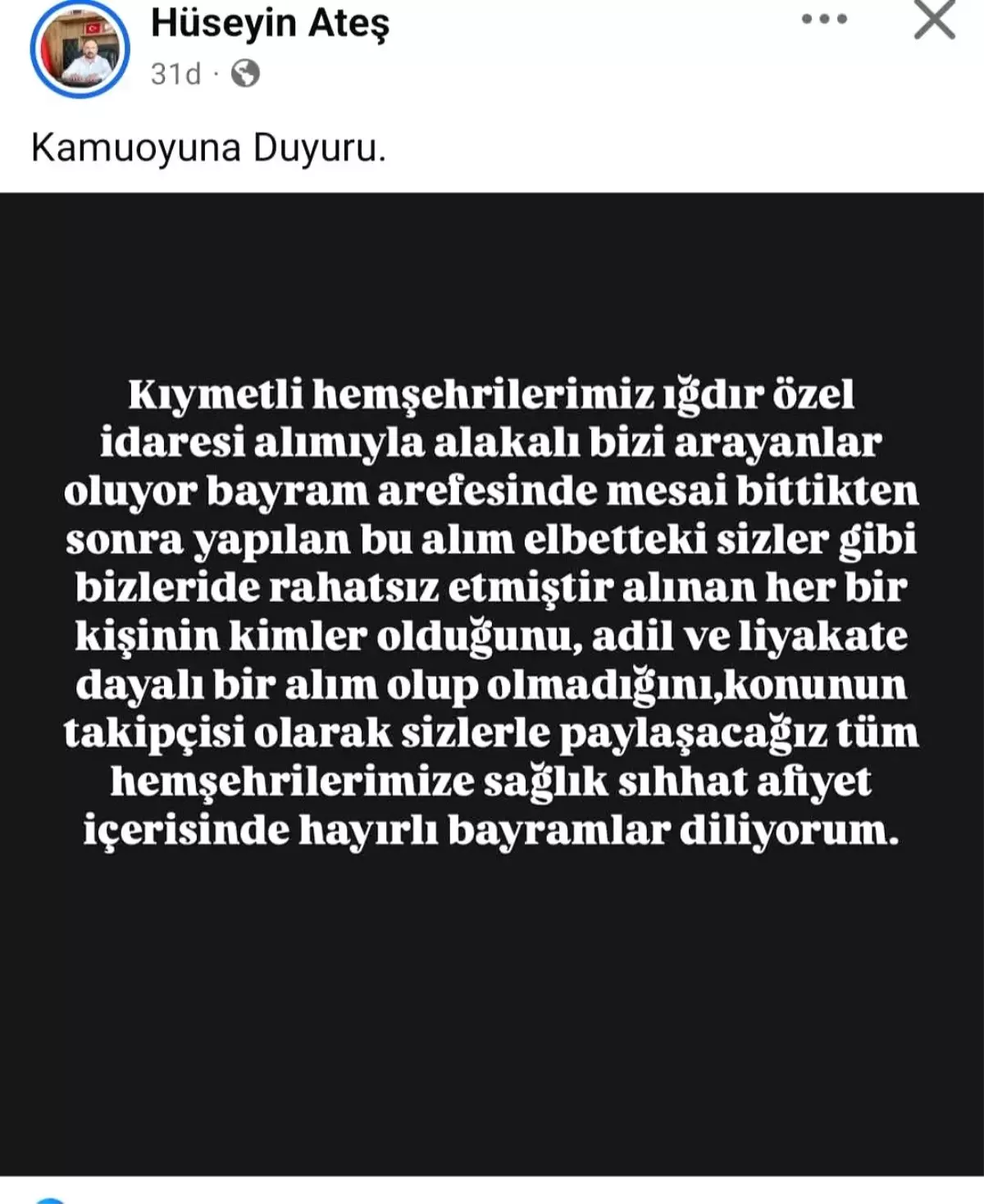 MHP Iğdır İl Başkanı Usulsüzlük İddialarına Sert Tepki Gösterdi