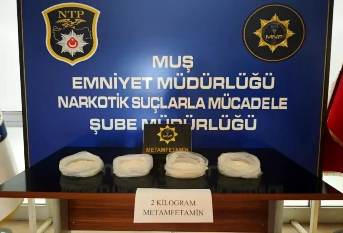 Muş'ta 2 Kilogram Metamfetamin Ele Geçirildi, 2 Gözaltı