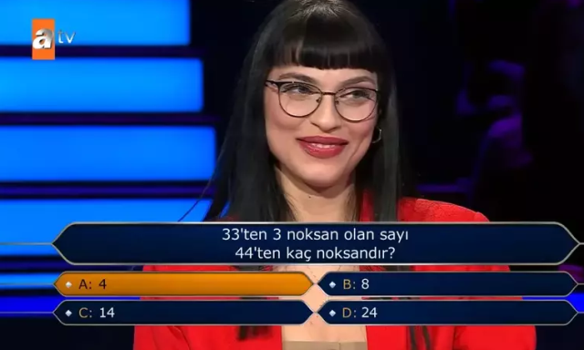 33'ten 3 noksan olan sayı 44'ten kaç noksandır?