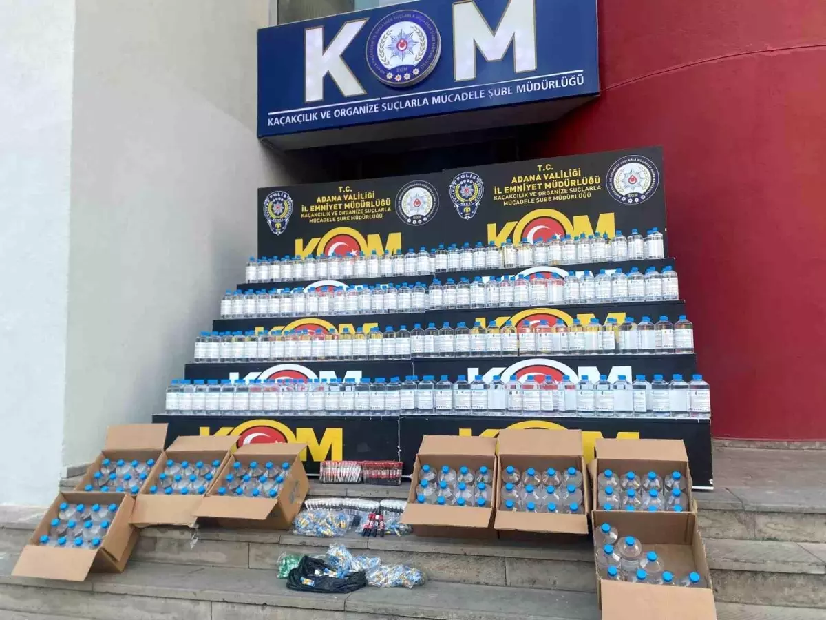 Adana'da Sahte İçki Operasyonu: 400 Litre İçki ve 2 Gözaltı