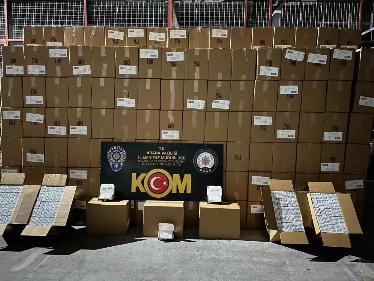Adana'da 6,5 Milyon Makaron Ele Geçirildi