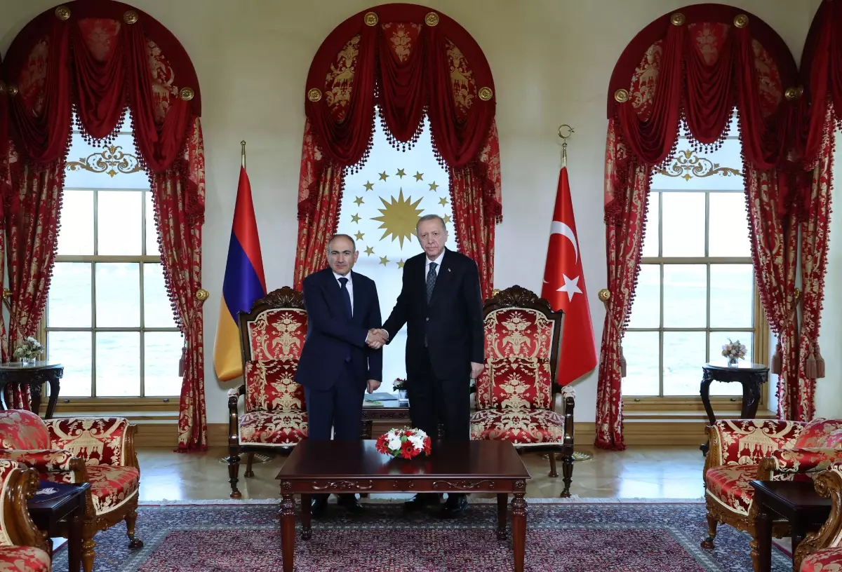 Cumhurbaşkanı Erdoğan, Ermenistan Başbakanı Paşinyan'ı Kabul Etti
