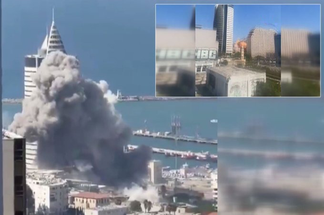 The moment Iran struck Haifa! Smoke rose meters high