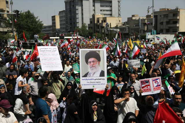 Iranians took to the streets after Friday prayers