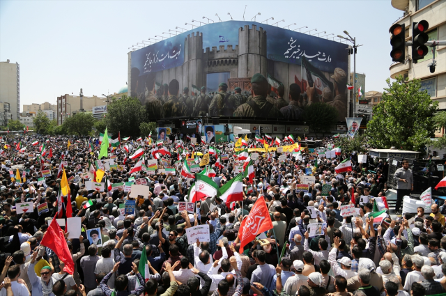 Iranians took to the streets after Friday prayers