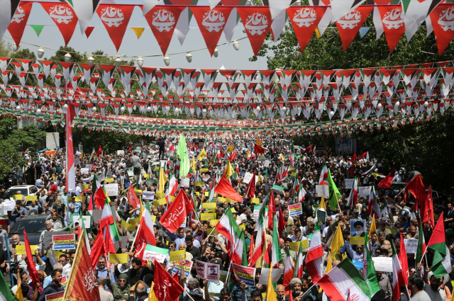 Iranians took to the streets after Friday prayers