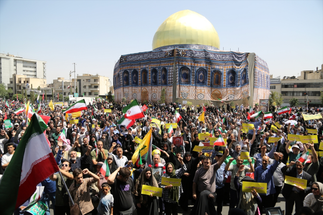 Iranians took to the streets after Friday prayers