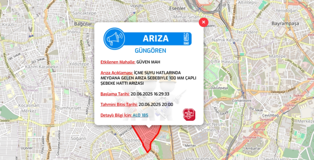 İstanbul GÜNGÖREN su kesintisi! 20-21 Haziran İSKİ Güngören su kesintisi ne zaman bitecek, sular ne zaman gelecek?